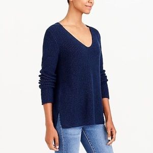 J Crew V Neck Sweater Blue XS